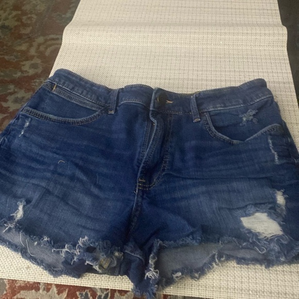 Aura Wrangler Distressed “Cutoff” Denim Shorts , high rise, size 8,
